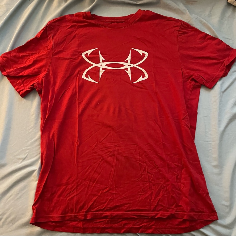 Red Under Armor HeatGear Training Tee